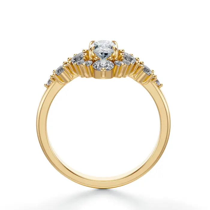 Pierścionek z owalnym diamentem 0.40 ct SBPZ_036